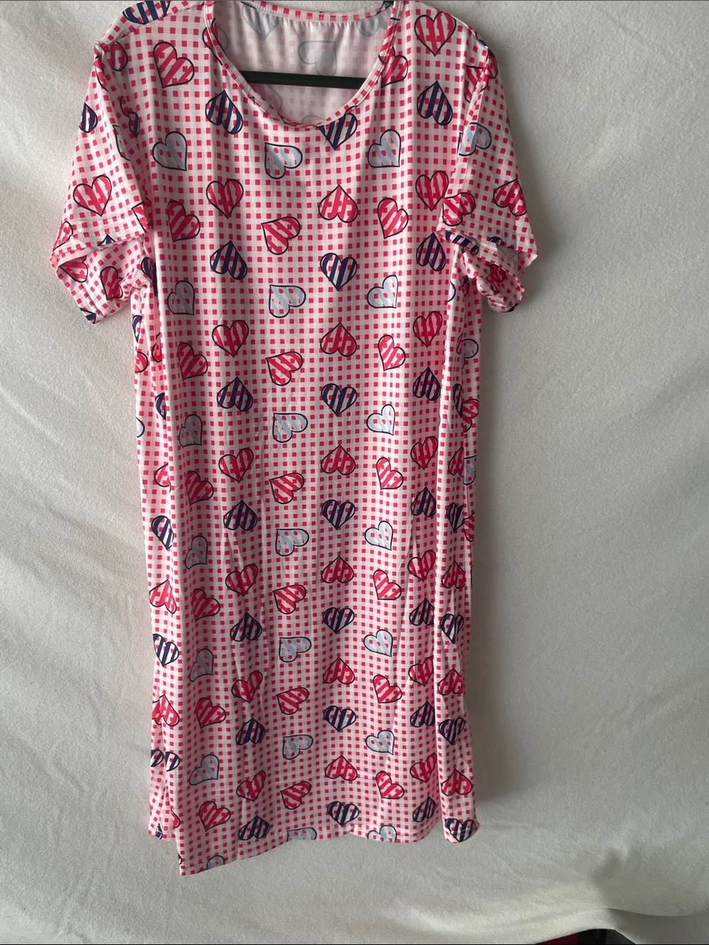 Pink Heart Print Nightshirt